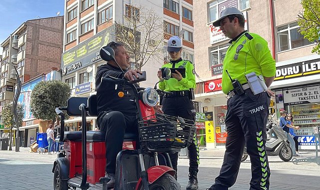 Sadece yaya ve bisikletlerin girdiği caddede sıkı denetim