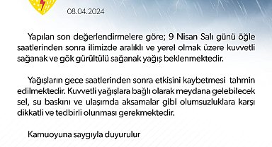 Şanlıurfa için şiddetli yağış uyarısı