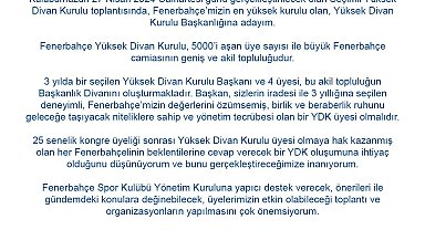 Sevil Becan, Fenerbahçe Yüksek Divan Kurulu Başkanlığı'na aday olduğunu duyurdu