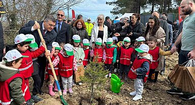 Sinop'ta 300 fidan toprakla buluştu