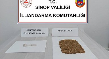 Sinop'ta 83 gram kubar esrar ele geçirildi