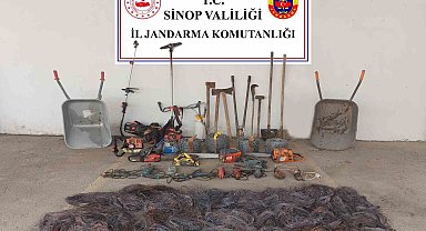 Sinop'ta inşaat malzemesi hırsızlarına suçüstü