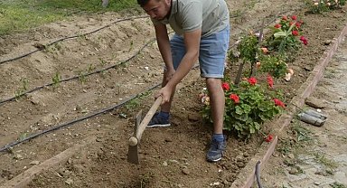 Sultanhisar'da fidanlar toprakla buluştu
