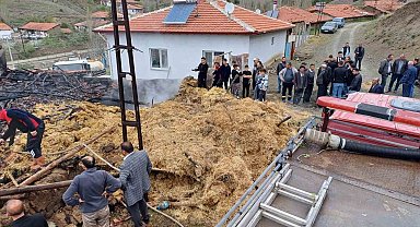 Sungurlu'da korkutan yangın