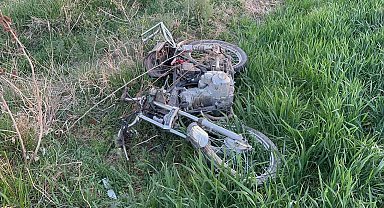 Tarım arazisine giren motosiklet sürücüsü ağır yaralandı