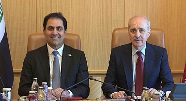 TBMM Başkanı Kurtulmuş, Irak Cumhuriyeti Temsilciler Meclisi Başkanvekili Muhsin Ali Ekber El Mendelavi kabul etti