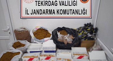 Tekirdağ'da uyuşturucu, makaron ve tütün ele geçirildi