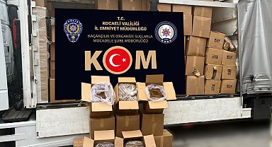 TEM Otoyolu'nda 4 bin 270 kilo gümrük kaçağı tütün ele geçirildi