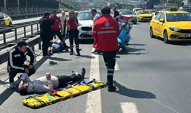 TEM Otoyolu'nda kaza: Yaralılar acı içerisinde yerde kıvrandı, sürücü ve eşi panik yaşadı