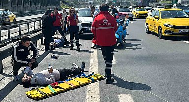 TEM Otoyolu'nda kaza: Yaralılar acı içerisinde yerde kıvrandı, sürücü ve eşi panik yaşadı