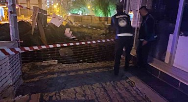 Toprak kaymasının olduğu alanda önlemler alındı