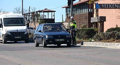 Trafik ekiplerinden bayram öncesi dronlu denetim