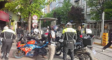 Trafik kurallarına uymayan 41 motosiklet ve motorlu bisiklet sürücüsüne ceza kesildi