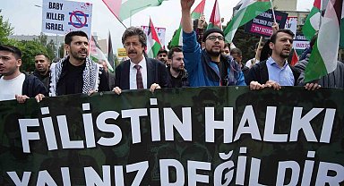 Üniversite öğrencilerinden çadırlı Filistin eylemi