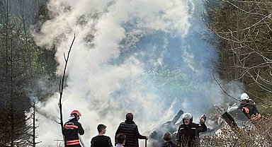 Uzungöl'de mezra yangını