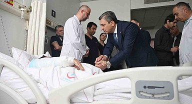 Vali Şahin teleferik kazazedelerini hastanede ziyaret etti