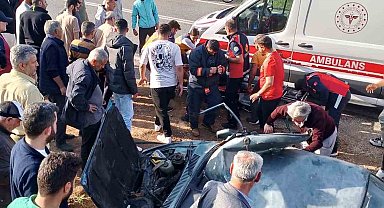 Yalova'da kontrolden çıkan otomobil takla attı: 1 yaralı