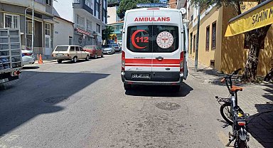 Yayaya çarpan elektrikli bisiklet sürücüsü yaralandı