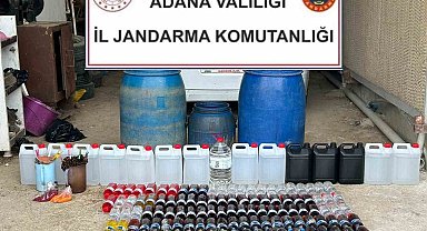 Yüreğir'de 200 litre sahte içki ele geçirildi