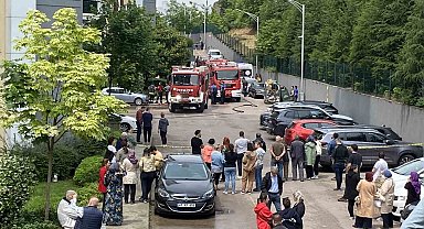 16 katlı binada yangın paniği