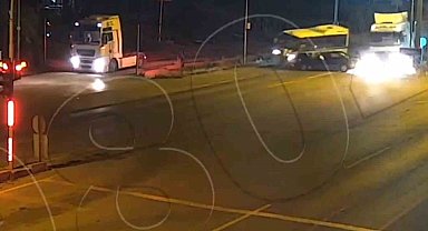 22 kişinin yaralandığı kaza güvenlik kamerasında