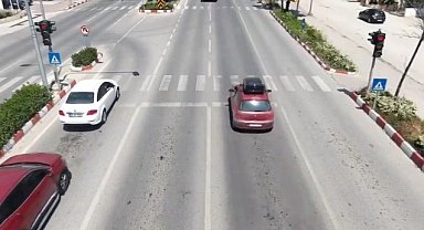 5 araç ve sürücüleri dron denetiminden kaçamadı