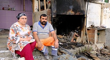 7 yıl önce elleriyle yaptıkları ev kül oldu