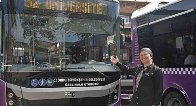 70 kişilik otobüsün Ayşegül kaptanı