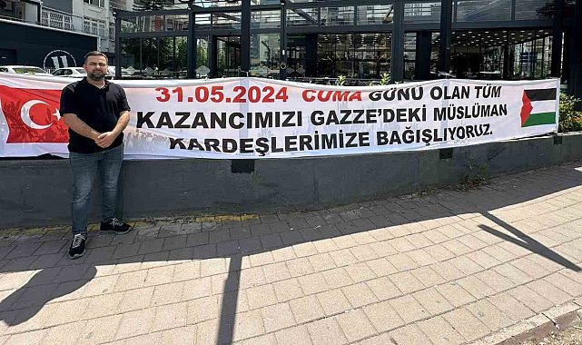 Adana'da bir tatlıcı bir günlük gelirinin tamamını Filistin halkına bağışlayacak