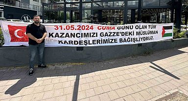 Adana'da bir tatlıcı bir günlük gelirinin tamamını Filistin halkına bağışlayacak