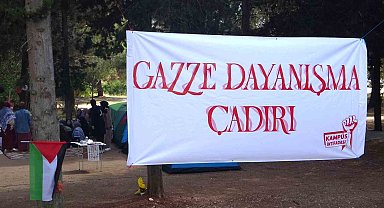 Adana'da Filistin'e destek için 'Farkındalık Çadırı'
