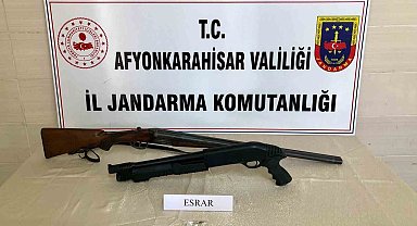 Afyonkarahisar'da ruhsatsız tüfek bulunduran şahsa ceza