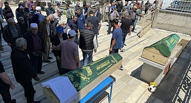 Aile katliamında hayatını kaybeden anne ve oğluna acı veda