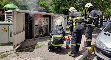 Aksaray'da elektrik panosunda yangın paniği