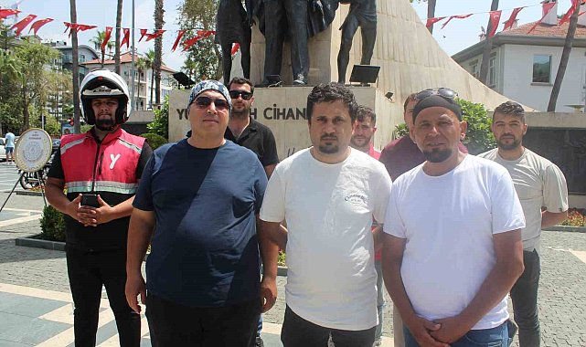 Alanya'da motokuryeler öldürülen meslektaşları Ata Emre Akman için toplandı