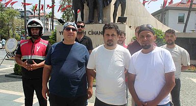 Alanya'da motokuryeler öldürülen meslektaşları Ata Emre Akman için toplandı