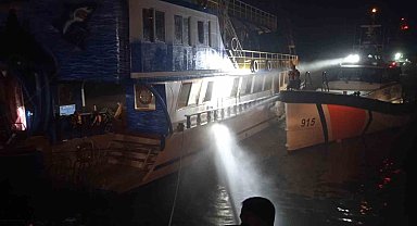 Alanya'da tur teknesinde korkutan yangın