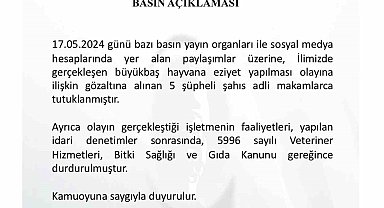 Amasya'da hayvana eziyet edilen tesisin faaliyetleri durduruldu