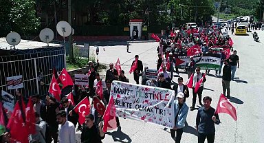 Amasya'da üniversiteliler İsrail'in Gazze'ye yönelik saldırılarını protesto etti