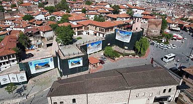 Ankara Kalesi restorasyon çalışmaları havadan görüntülendi