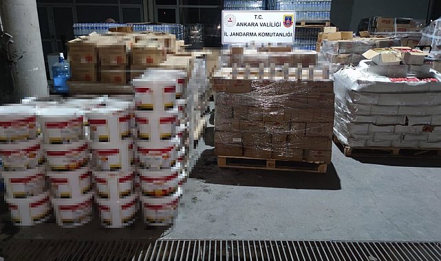 Ankara'da 2 milyon 500 bin Türk Lirası değerinde kaçak gıda maddesi ele geçirildi