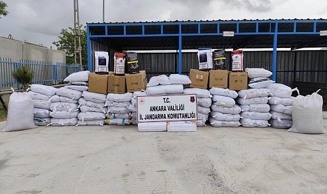 Ankara'da 3 milyon 825 bin liralık kaçak tütün ele geçirildi