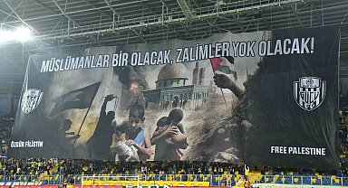 Ankaragücü taraftarından Filistin'e destek