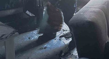Arsuz'da yanan evde maddi hasar oluştu