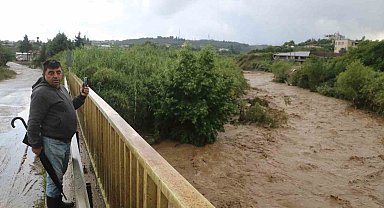 Aşırı yağışla birlikte derelerin debisi arttı