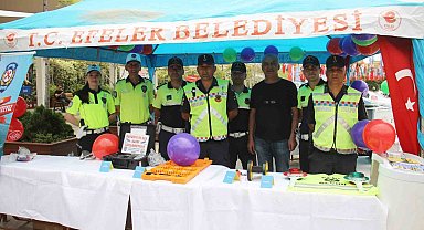 Aydın'da trafik ekipleri vatandaşlara 'hayatla yarışılmaz' diyerek uyardı