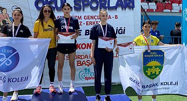 Aydınlı genç atletler Konya'da zirveye koştu