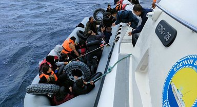 Ayvacık açıklarında 38 kaçak göçmen yakalandı
