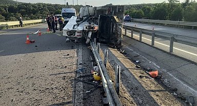 Balıkesir'de beton mikseri devrildi: 1 ölü, 1 yaralı