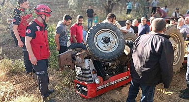 Balıkesir'de traktör devrildi: 1 yaralı